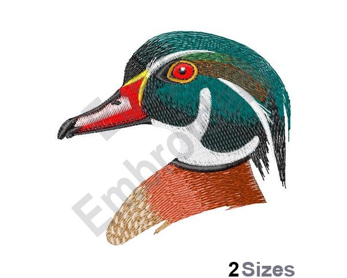 Wood Duck - Machine Embroidery Design - 2 Sizes