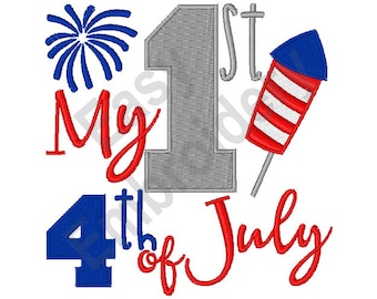 My 1st 4th of July - Machine Embroidery Design