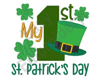 My First St. Patricks Day - Machine Embroidery Design, Irish embroidery