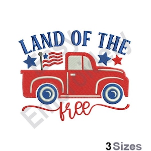 Land Of Free - Machine Embroidery Design