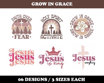 Jesus is King (6 Designs) - Machine Embroidery Bundle