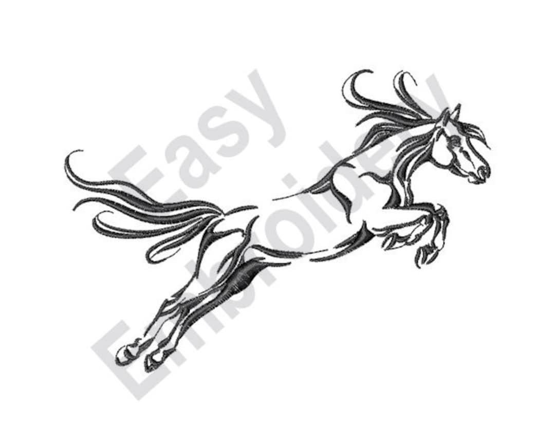 Leaping Horse - Machine Embroidery Design, Horse Embroidery Design - Etsy