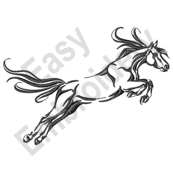 Leaping Horse - Machine Embroidery Design, Horse embroidery design