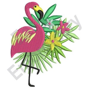 Tropical Flamingo - Machine Embroidery Design