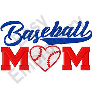 Baseball Mom - Machine Embroidery Design
