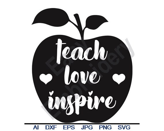 Free Free 248 Teach Love Inspire Apple Svg SVG PNG EPS DXF File