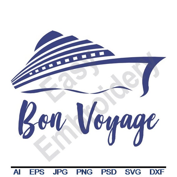 Bon Voyage - Svg, Dxf, Eps, Png, Jpg, Vector Art, Clipart, Cut File