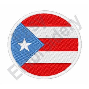 Puerto Rico Flag - Machine Embroidery Design