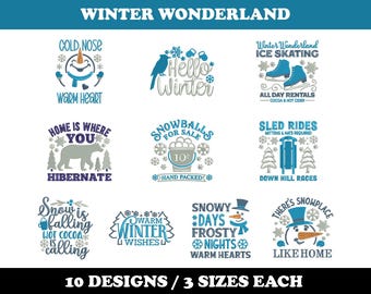 Winter Wonderland (10 Designs) - Machine Embroidery Bundle
