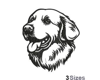 Golden Retriever - Diseño de bordado a máquina - 3 tamaños