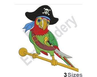 Pirate Parrot - Machine Embroidery Design