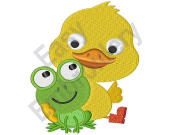 Froggy & Duckie - Machine Embroidery Design