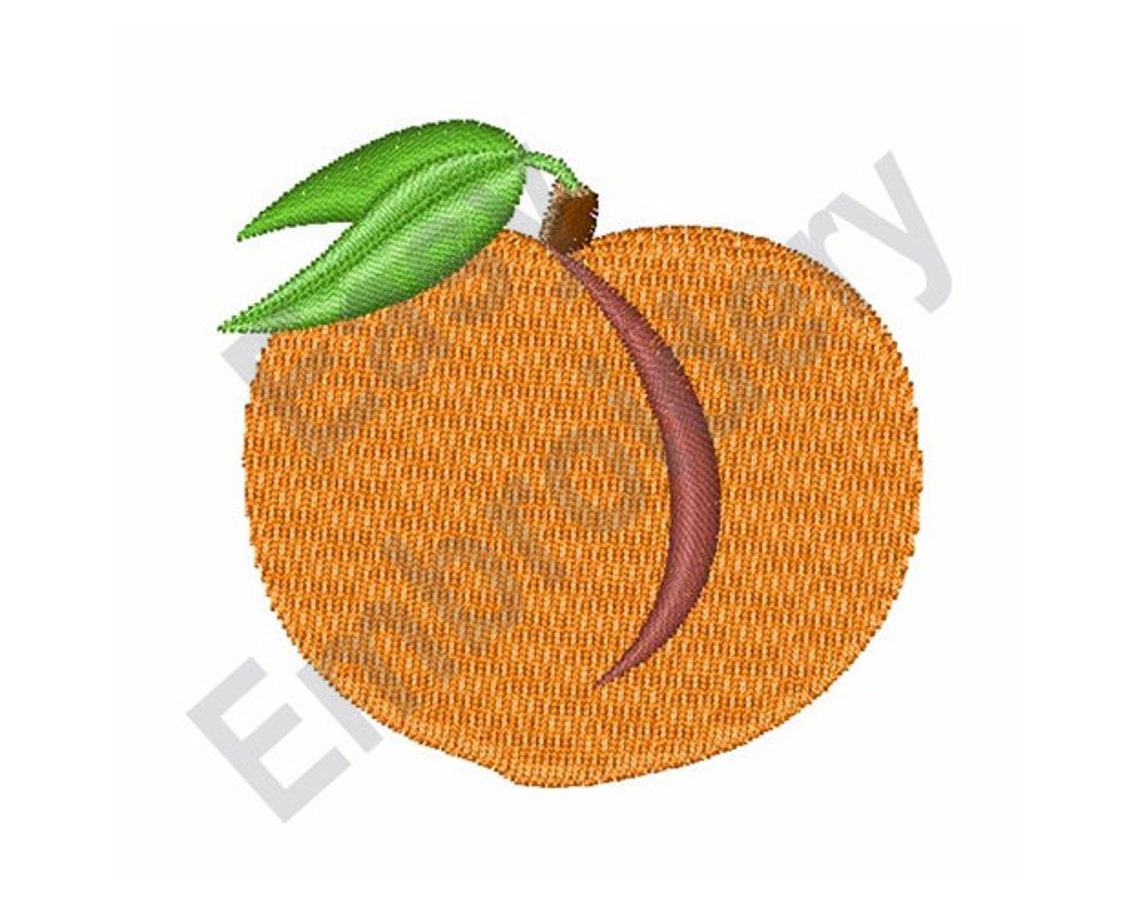 Peach Machine Embroidery Design - Etsy