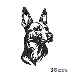 Belgian Malinois - Machine Embroidery Design - 3 Sizes