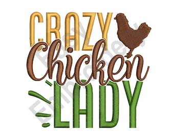 Chicken Lady - Machine Embroidery Design
