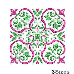 Spring Quilt Block - Machine Embroidery Design - 3 Sizes