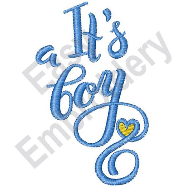 Its A Boy - Machine Embroidery Design, Baby boy embroidery, newborn embroidery