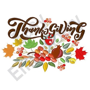 Thanksgiving - Machine Embroidery Design