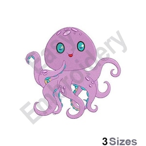 Octopus - Machine Embroidery Design - 3 Sizes