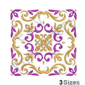 Royal Quilt Block - Machine Embroidery Design - 3 Sizes