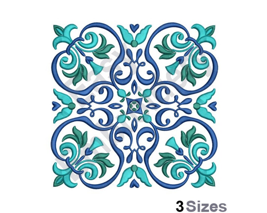 Scrolling Quilt Block - Machine Embroidery Design - Etsy