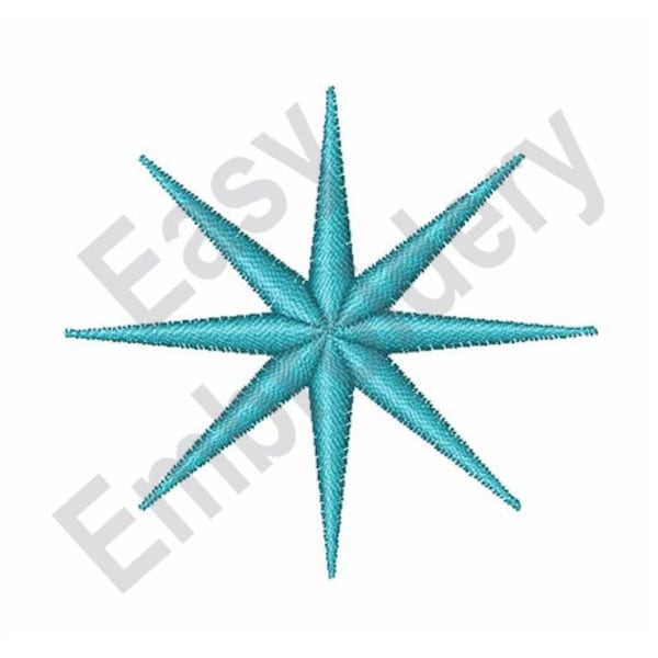 Blue Asterisk - Machine Embroidery Design