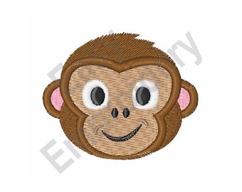 Monkey Face - Machine Embroidery Design