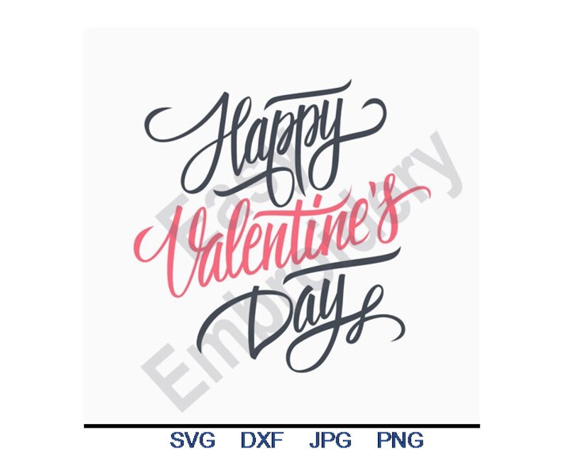 Happy Valentines Day Svg Dxf Eps Png Jpg Vector Art - Etsy