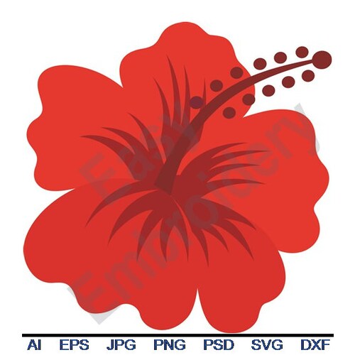 Hibiscus Svg Vector Clipart Hybiscus Svg Dxf Cut File Hybiscus | Etsy
