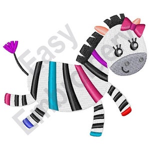 Cartoon Zebra - Machine Embroidery Design