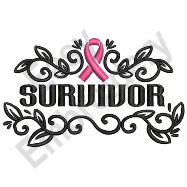 Cancer Survivor - Machine Embroidery Design