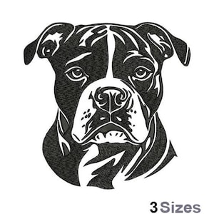 American Bulldog - Machine Embroidery Design - 3 Sizes