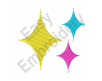 Destellos - Diseño de bordado a máquina