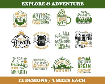 Adventure (12 Designs) - Machine Embroidery Bundle