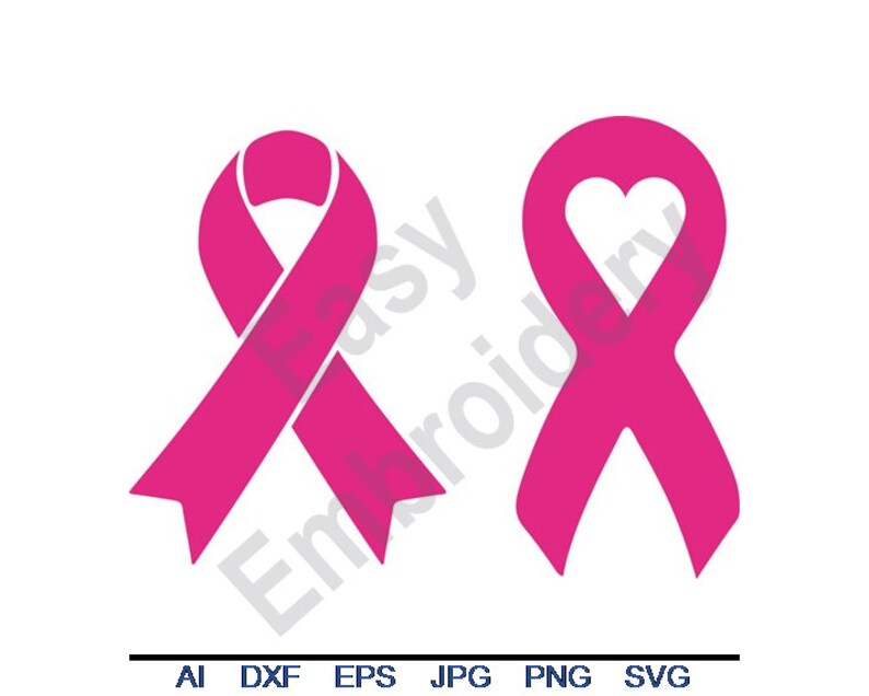 Hope Ribbons Svg Dxf Eps Png Jpg Vector Art Clipart Etsy