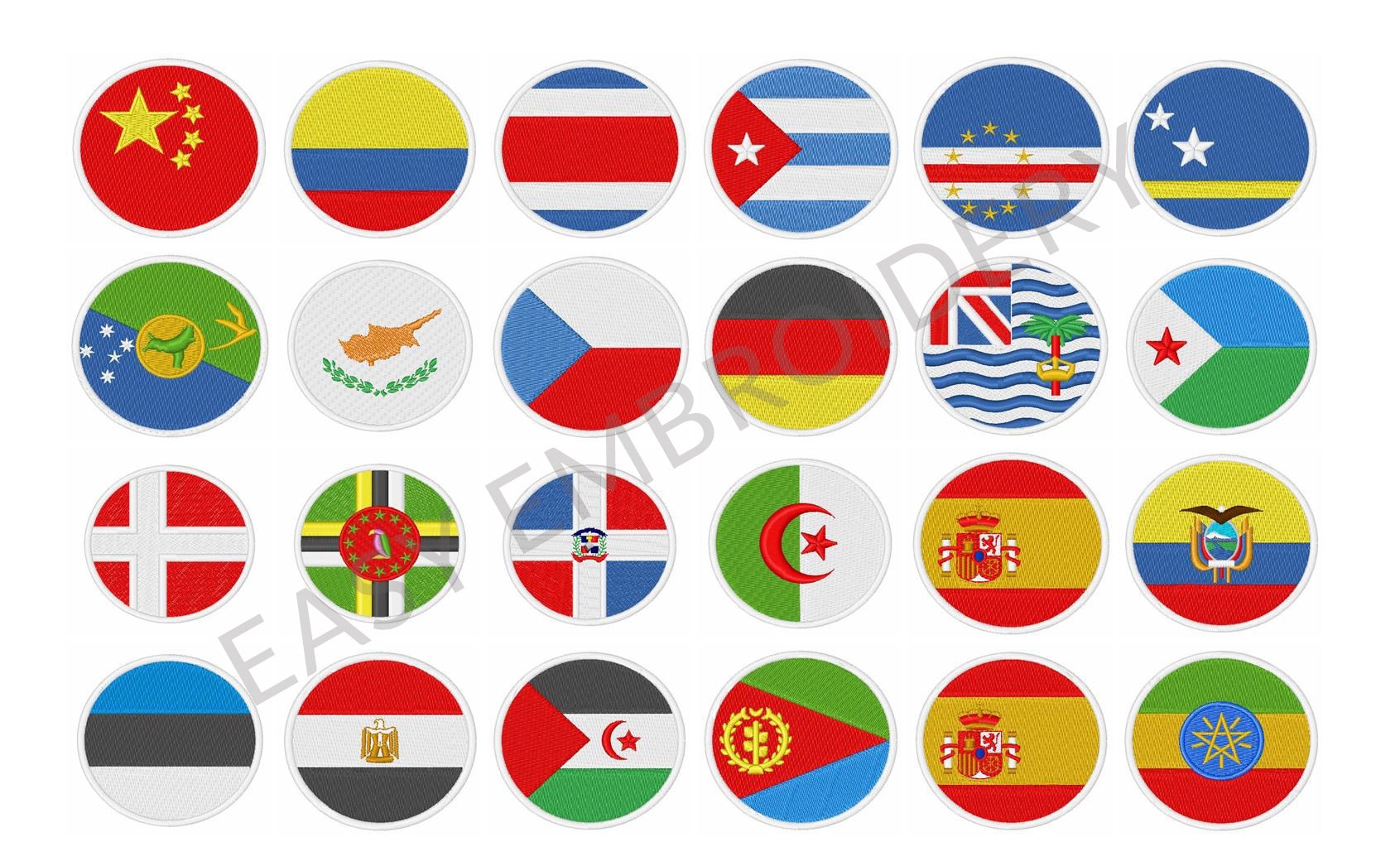 Flags Embroidery Designs Set - 254 Flag Embroidery Designs Bundle - Etsy