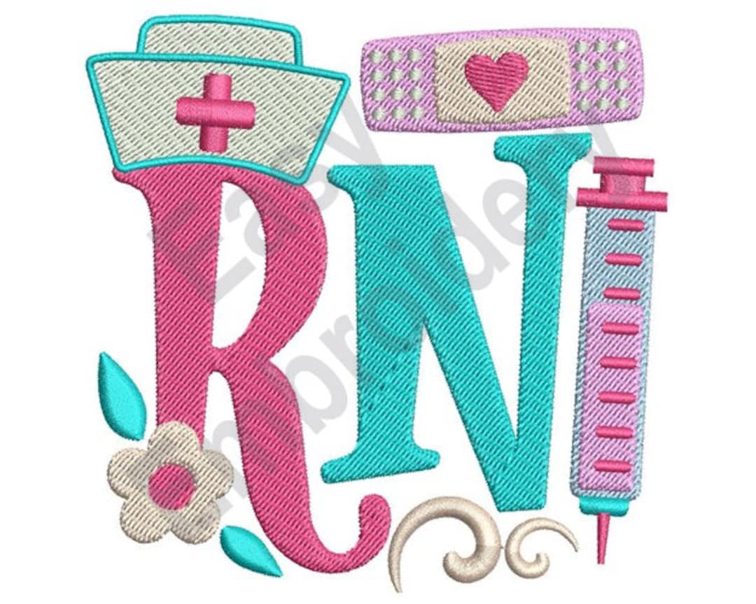 Nurse Machine Embroidery Design Etsy