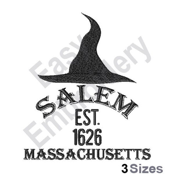 Salem Massachusetts - Halloween Machine Embroidery Design