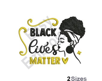 Las vidas negras importan - Diseño de bordado a máquina