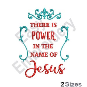 In The Name Of Jesus - Machine Embroidery Design