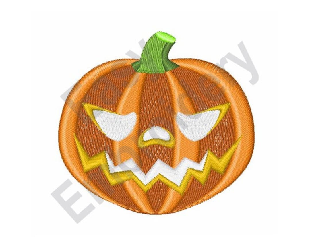 Jack O Lantern Machine Embroidery Design, Halloween Embroidery Etsy