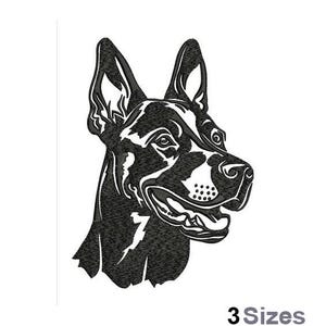 Doberman Pinscher - Machine Embroidery Design - 3 Sizes