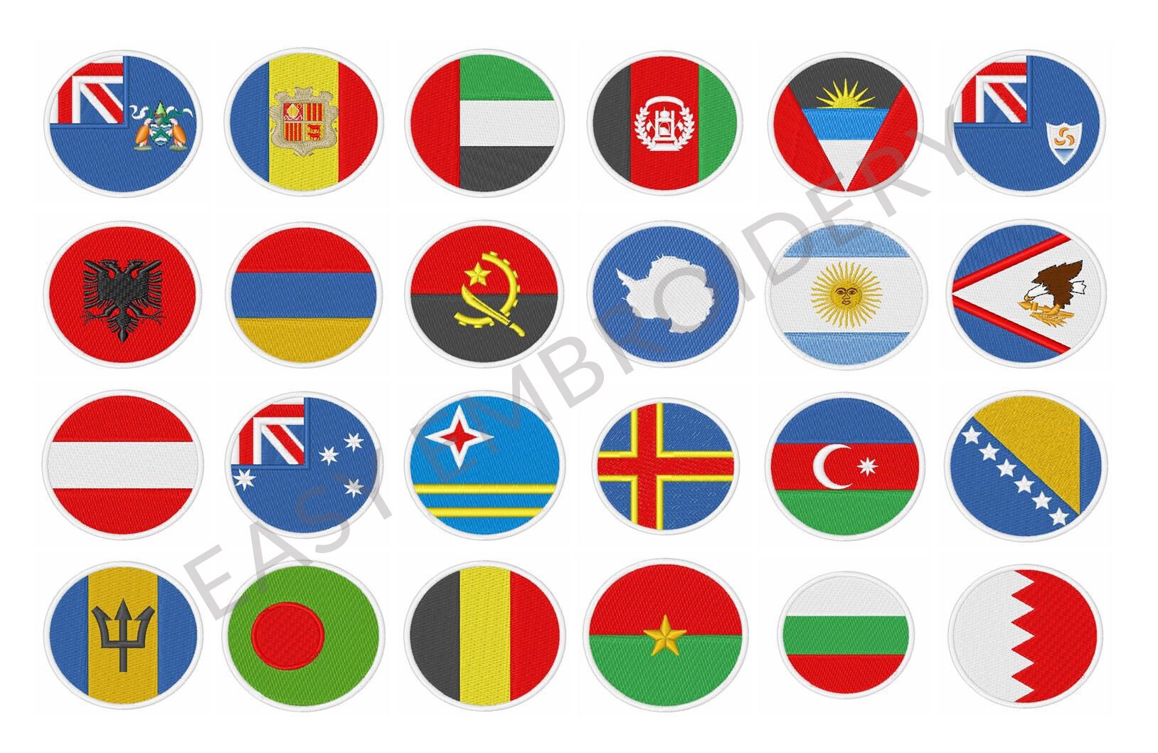 Flags Embroidery Designs Set - 254 Flag Embroidery Designs Bundle - Etsy