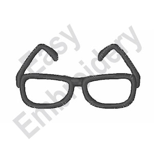 Eyeglasses Machine Embroidery Design image 1