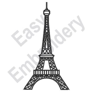 Eiffel Tower - Machine Embroidery Design, paris embroidery, France embroidery
