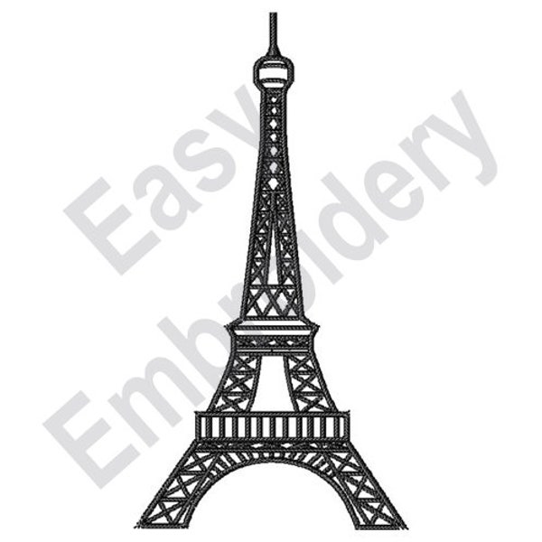 Eiffel Tower - Machine Embroidery Design, paris embroidery, France embroidery