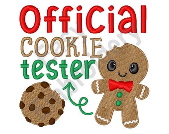 Official Cookie Tester - Machine Embroidery Design