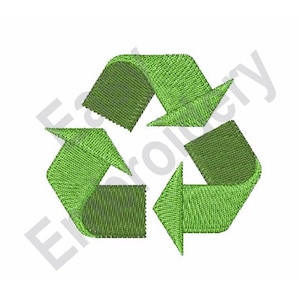 Puede incluir: Símbolo de reciclaje verde con tres flechas que apuntan en un movimiento circular.