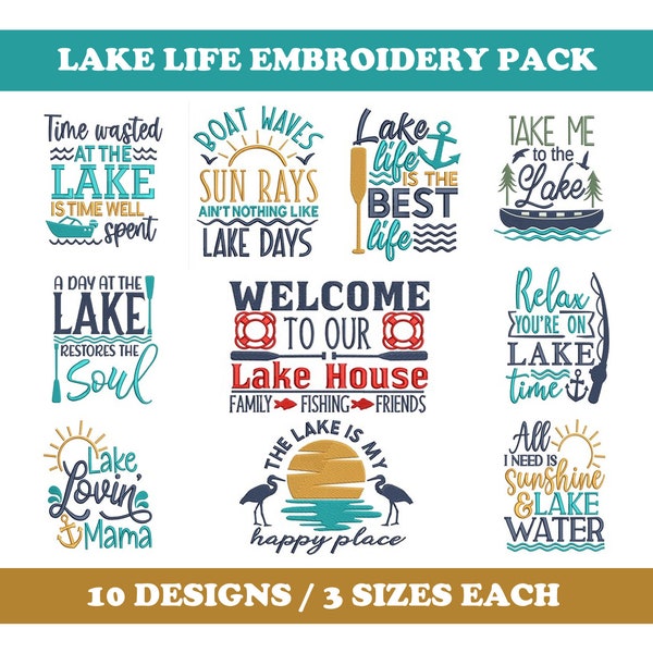 Lake Life (10 Designs) - Machine Embroidery Designs Bundle