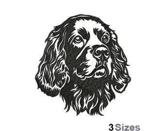 Cocker Spaniel - Machine Embroidery Design - 3 Sizes